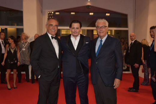 Alberto Barbera, Johnny Depp, Paolo Baratta